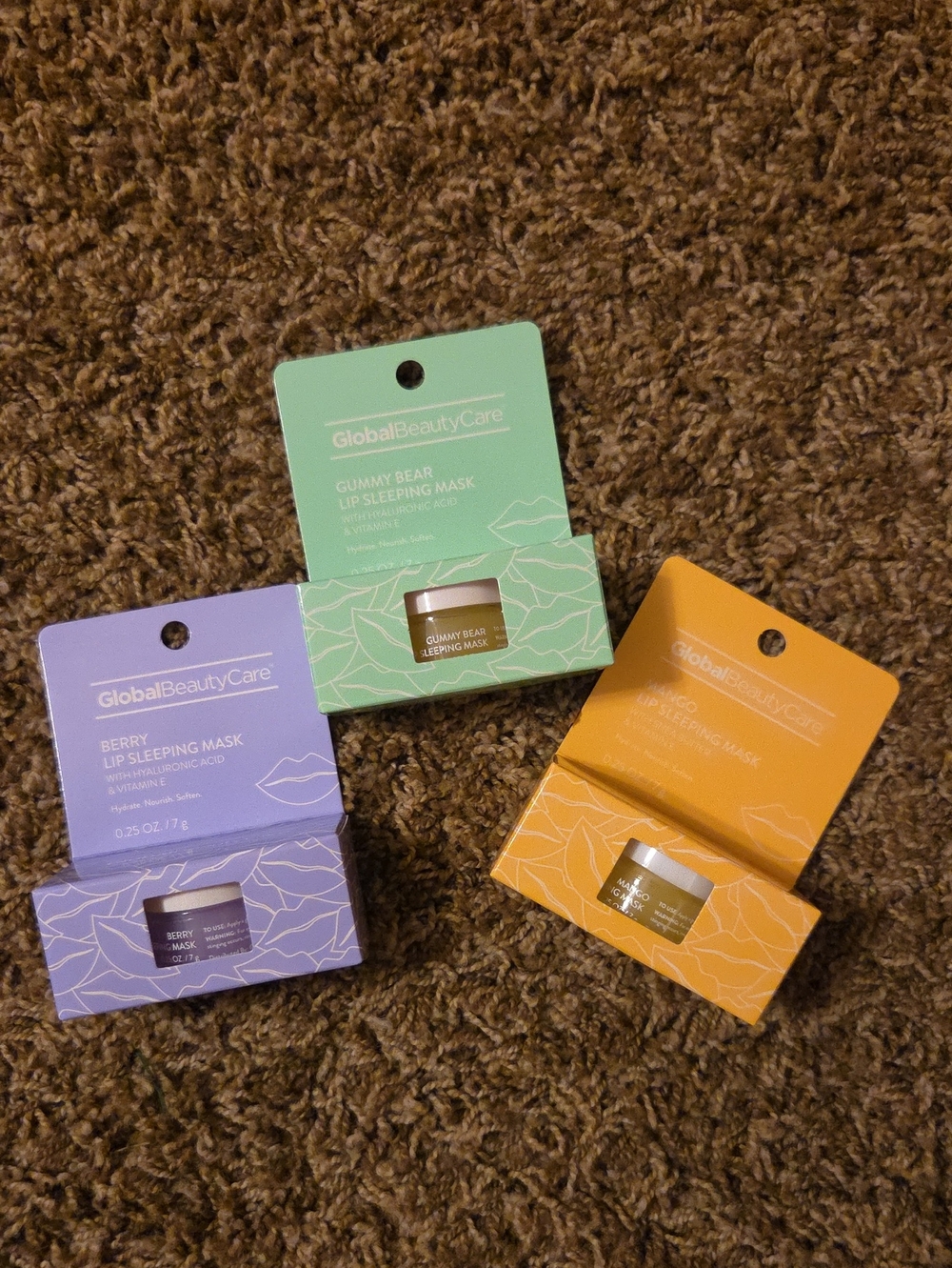 GlobalBeautyCare Lip Sleeping Mask - (Berry, Gummy Bear, Mango)